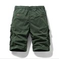 thumbnail image 4 of Men's Retro Vintage Cargo Shorts, Outdoor Work Short Pants with Multi-Pocket & Zipper Details, Durable Cotton Blend Casual Utility Shorts ,Army Green L, 4 of 5
