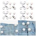 thumbnail image 2 of 2xNail-free Model-large Size-white Pearl 2+2xNail-free Model-large Size-white Rhinestone 2 Button Pins Are Adjustable And Detachable Waist Buckle [Remarks For Ordering: 2xNail-free, 2 of 8