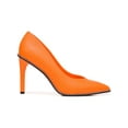 thumbnail image 2 of Bar III Womens Binsa P Faux Leather Pointed Toe Heels Orange 8 Medium (B,M), 2 of 3