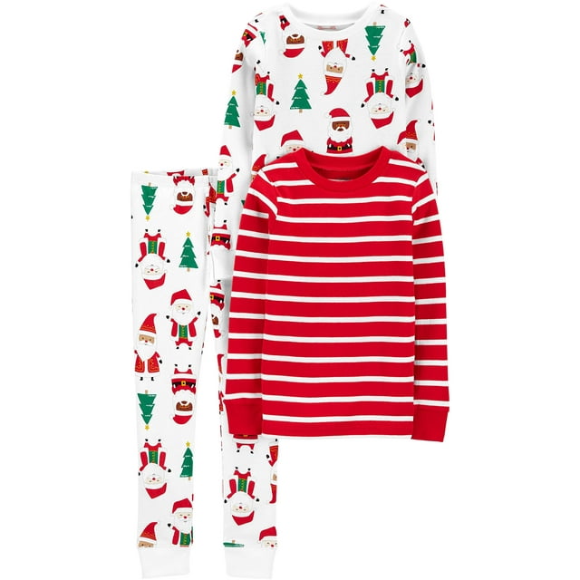 Set de pijama para bebé Simple Joys de Carter's Cotton Holiday 3T