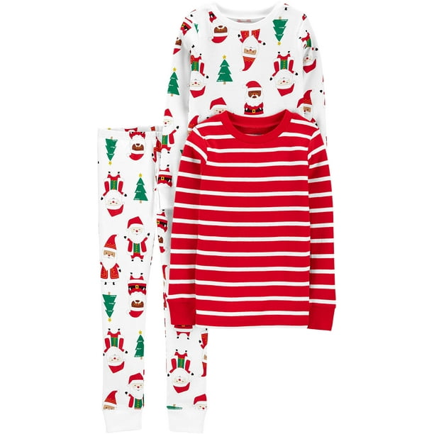 Set de pijama para bebé Simple Joys de Carter's Cotton Holiday 3T