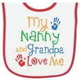 thumbnail image 2 of Inktastic Nanny and Grandpa Love Me Baby Terry Cloth Bib, 2 of 3