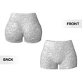thumbnail image 6 of Yiaed Silver Glitter Print Women's Athletic Shorts Running Shorts Sporty Short High Waisted Elastic Workout Shorts for Yoga Gym Running & Sports -X-Large, 6 of 8