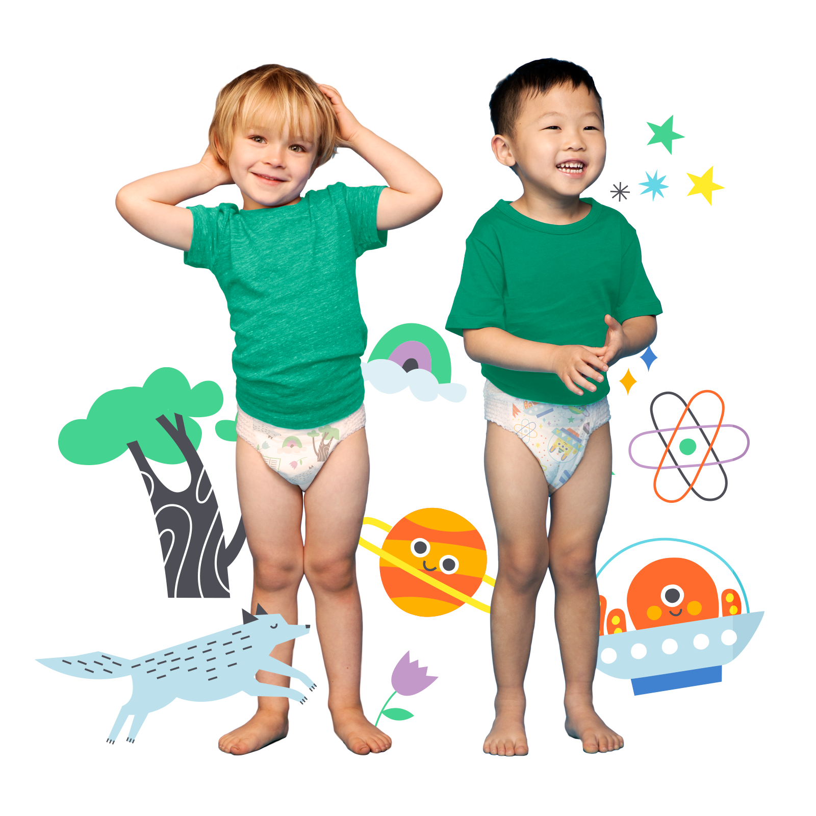 Hello Bello Training Pants I Bedtime Stories & Space Travelers I Size X-Large (4T-5T) I 69 Count - image 5 of 9