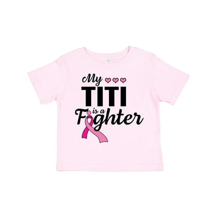 

Inktastic Breast Cancer Awareness My Titi is a Fighter Gift Toddler Boy or Toddler Girl T-Shirt