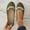 Green, variant on Womens Pink Rhinestone Ballet Flats Sparkly Crystal Slip-On Shoes Comfortable Flock Suede Round Toe for Wedding & Work,Size 7