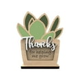 thumbnail image 2 of CoreLiving Wooden Succulent Gift Card Holder, Teacher Appreciation Thank You for Helping Me Grow Plant Pot Card Display, Unique Small Cactus Pot with Thank You Tag, 1-Pack, 2 of 9