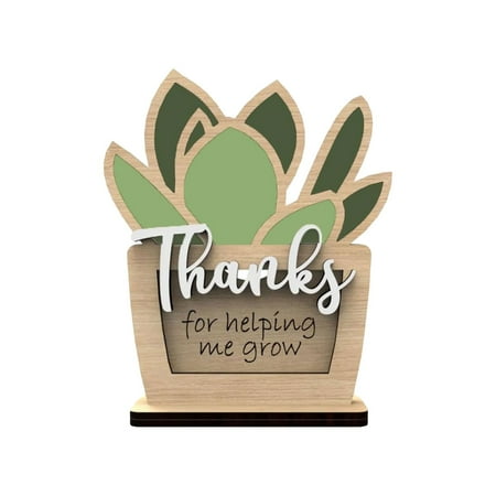 

uyhgjm Succulent Teacher Appreciation Gift Card Holder Thank You For Helping Me Grow Wooden Succulent Card Holder For Teacher Back To School Teacher Gifts First Day Of School Gifts