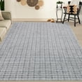 thumbnail image 1 of Washable Rug Non Slip Modern Checkered Rug Soft Faux Wool Floor Carpet Indoor Contemporary Plaid Print Rug Non Shedding Throw Carpet for Bedroom Living Room Dining Room Office, 1 of 8