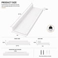 thumbnail image 3 of KAIWIN Floating Shelves for Wall, 15.7In White Wall Shelves for Decor Storage Set of 6, Wall Mounted Wood Shelves for Bedroom, Living Room, Bathroom, Kitchen, 3 of 5