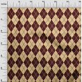thumbnail image 3 of oneOone Rayon Brown Fabric Check Argyle Sewing Material Print Fabric By The Yard 56 Inch Wide, 3 of 4
