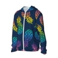 thumbnail image 2 of Balery Abstract Bright Pineapple Fruit Retro Men's Women's UPF 50+ Sun Protection Lightweight Hoodie Performance Long Sleeve Shirt for Fishing Running-Small, 2 of 9
