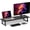 Black, variant on 31.5 inch Dual Monitor Riser for 2 Monitors, Long Monitor Stand Riser TV Stand Riser Monitor Stand for Desk Wood & Steel Desktop Riser Desk Organization Home Office