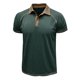 thumbnail image 4 of pstuiky Mangas cortas para hombre, Blusa de manga corta con cuello vuelto, transpirable, con botones y color liso para hombre camisas casuales para hombre xl, 4 of 7