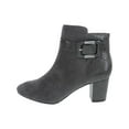 thumbnail image 2 of KAREN SCOTT Womens Gray Scale Pattern Buckle Accent Ivyy Almond Toe Block Heel Zip-Up Booties 5 M, 2 of 3
