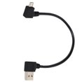thumbnail image 4 of Cable USBA to Micro USB Male Data Cable Right Angle Connection Adapter Cable 24cm Black, 4 of 7