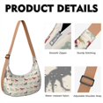 thumbnail image 2 of Hobo Shoulder Bag for Women – Adjustable Strap, Wild Pony and Unicorn Design, Rural Farm Floral Print, Comfortable Everyday Crossbody Purse, 2 of 5