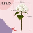 thumbnail image 2 of Flores artificiales de hortensia Yatim White Real Touch, 5 unidades, 2 of 7