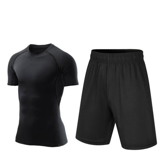 LNMQLPDBS Boys' Clothing Sets Football Compression Short Sleeve Shirt & Shorts Athletic Outfits Tights Training Wear Sports Suit Basketball Quick Drying Clothes Fitness Running Clothes