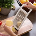 thumbnail image 3 of Chef Craft Non-Skid Stainless Steel Blade Flat Coarse / Fine Grater & Slicer 3 Pack, 3 of 5