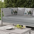 thumbnail image 6 of Camel Flower Indoor/Outdoor Pillow in Gray 16 x 16, 6 of 6