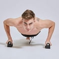 thumbnail image 2 of Fortalece la parte superior del cuerpo, los brazos, el pecho y la espalda con el soporte prémium para entrenamientos intensos Manijas de flexiones rojas, 2 of 8