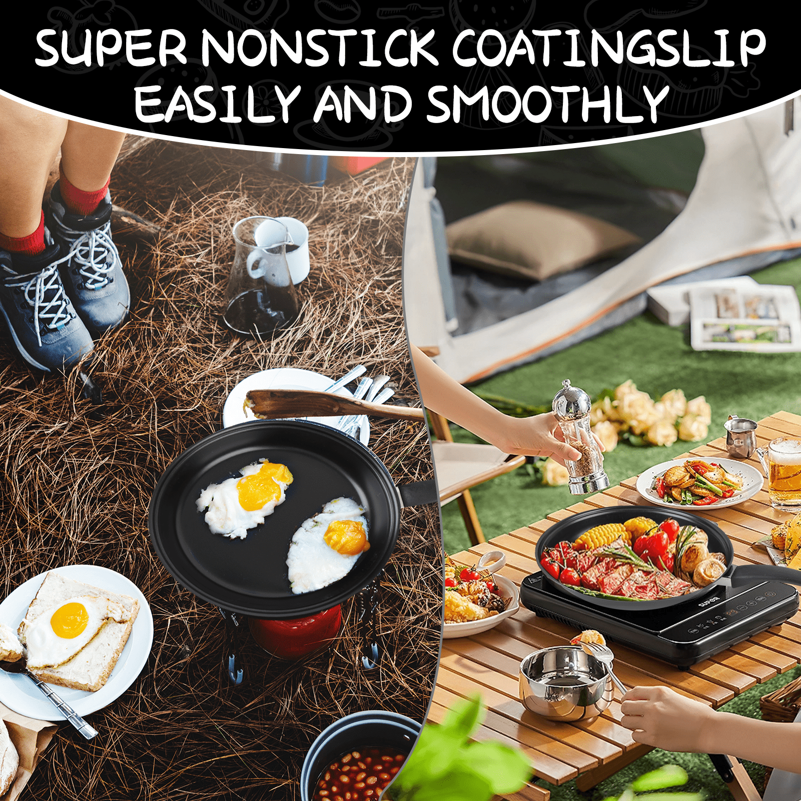 13 Piece Cookware Set, Kitchen Nonstick Pots And Pans Set With Glass Lid For Cooking, Induction & Dishwasher