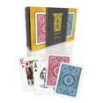 thumbnail image 1 of KEM Flèches Rouges et Bleues Cartes à Jouer en Plastique Index Jumbo Poker Taille Cartes à Jouer Premium Poker de Qualité Casino Cartes à Jouer 2 Jeux de Cartes, 1 of 5