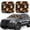Bee And Honey, variant on Naloa Black Fish scales 2 Piece Foldable Car Sun Shades, Car Windshield Sunshade, Front Window Sunshade for Car, Truck, SUV - Small