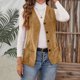thumbnail image 5 of AUNVITO Women's Sleeveless Button Down Corduroy Cardigan Casual and Chic Style, 5 of 9