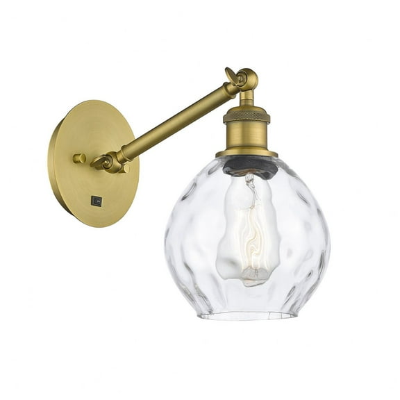 317-1W-BB-G362-LED-Innovations Lighting-Waverly - 1 Light Small Wall Sconce In Industrial Style-10.88 Inches Tall and 6 Inches Wide Brushed Brass LED