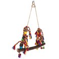 thumbnail image 3 of Bird Perch,Parrots Swing Toy Bird Colorful Beads Bells Toy Hanging Swings Cage Next-Gen Design, 3 of 14