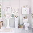 thumbnail image 5 of RiverRidge Geneva Single Door Narrow Bathroom and Laundry Storage Cabinet with Drawer and Adjustable Shelf - White, 5 of 7