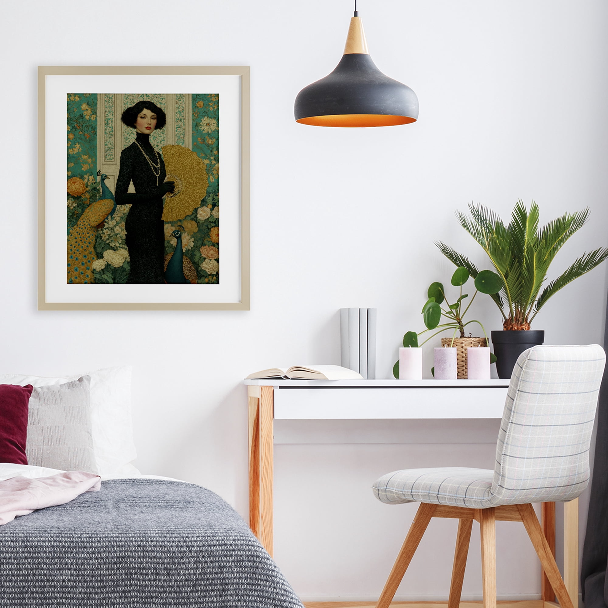 Stupell Industries Floral Velvet Reign Birch Framed Print Under Glass, design by A Barefoot Stylist