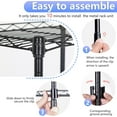 thumbnail image 4 of FDW 6-Tier Wire Storage 17x12x64 Black Shelving Shelves, Adjustable Racks Heavy-Duty Metal Shelf, 4 of 7