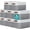 Gray, variant on 8 Pack 16 x 12 x 10 Inch Large Storage Baskets Collapsible Fabric Storage Cubes Bins with Handles for Shelves Closets Nursery Home Clothes Toys Organizers, Pink
