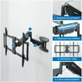 thumbnail image 4 of Mount-It! Pull Down TV Mount, Drop Down Wall Mount with Gas Spring Arm, Height-Adjustable TV Mount for 37-80 Inch TVs, Full Motion Swivel Tilt Bracket for Fireplace, Fits VESA 600x400, Up to 88 lbs, 4 of 11