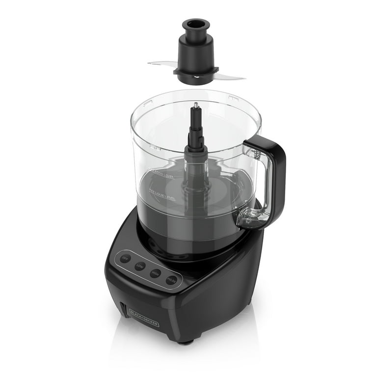 New BLACK+DECKER Easy Assembly 8-Cup Food Processor Black