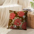 thumbnail image 3 of LALILO Throw Pillow Covers Classic Vintage Flower Flower Butterfly Floral Cushion Cover 18" x 18", 2 Pack, 3 of 6