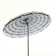 thumbnail image 5 of Deluxe 8 ft Black and White Stripe Patio & Beach Umbrella with Travel Bag, 5 of 8