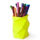 thumbnail image 5 of Soporte de lápiz de silicona, lápiz geométrico, recuadro oblicuo, caja de papelería, organizador de escritorio, amarillo Feliz Sencillez, 5 of 5