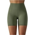 thumbnail image 2 of uublik Women's Bike Shorts Super Soft Short Gym Shorts Army Green, 2 of 5
