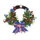 thumbnail image 2 of Patriotic Wreath For Front Door 4th Of July Decor With Americans Flag Red White Blue Flowers For Independence Day Memorial Day Veterans Day Decorations, 2 of 6