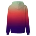 thumbnail image 4 of TRUBKH hoodies for women Fleece Sweatshirts womens long sleeve tops hoodie women pullover sweaters for women Sweatshirt With Gradient Letter Printed Pockets And Hooded Sweatshirt Hot Pink S, 4 of 5