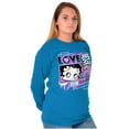 thumbnail image 3 of Kanji Style Betty Boop Love XOXO Women's Long Sleeve T Shirt Brisco Brands 3X, 3 of 6