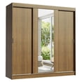 thumbnail image 1 of Ropero Closet Madesa Reno 3 Puertas Corredizas 1 con Espejo - Marrón, 1 of 11
