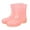 Pink, variant on Women's Solid Color Short Rain Boots Waterproof Wide Calf Garden Shoes Lightweight Anti-Slip Outdoor Rubber Boots Purple