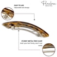 thumbnail image 3 of Parcelona French Broad Rectangle Light Brown Extra Large  Wide Hair Barrette, 3 of 8