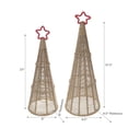 thumbnail image 2 of Christmas Jute Cone Tree With Star Set Of 2, 2 of 4