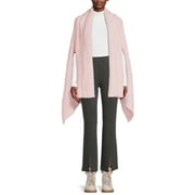 Time and Tru Adult Women's Solid Rib Cozy Wrap